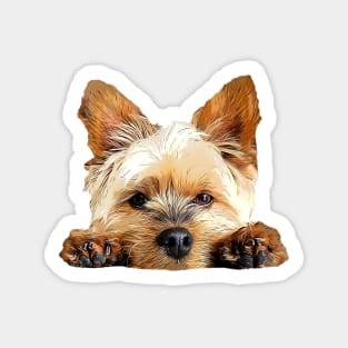 Yorkie Cuteness - Yorkshire Terrier Puppy Dog Paws Sticker